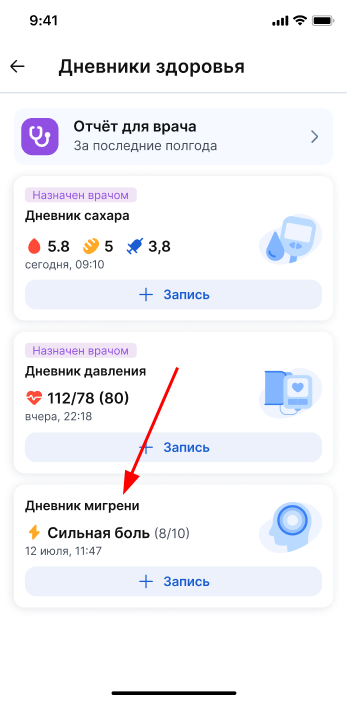Дневник мигрени на странице всех дневников